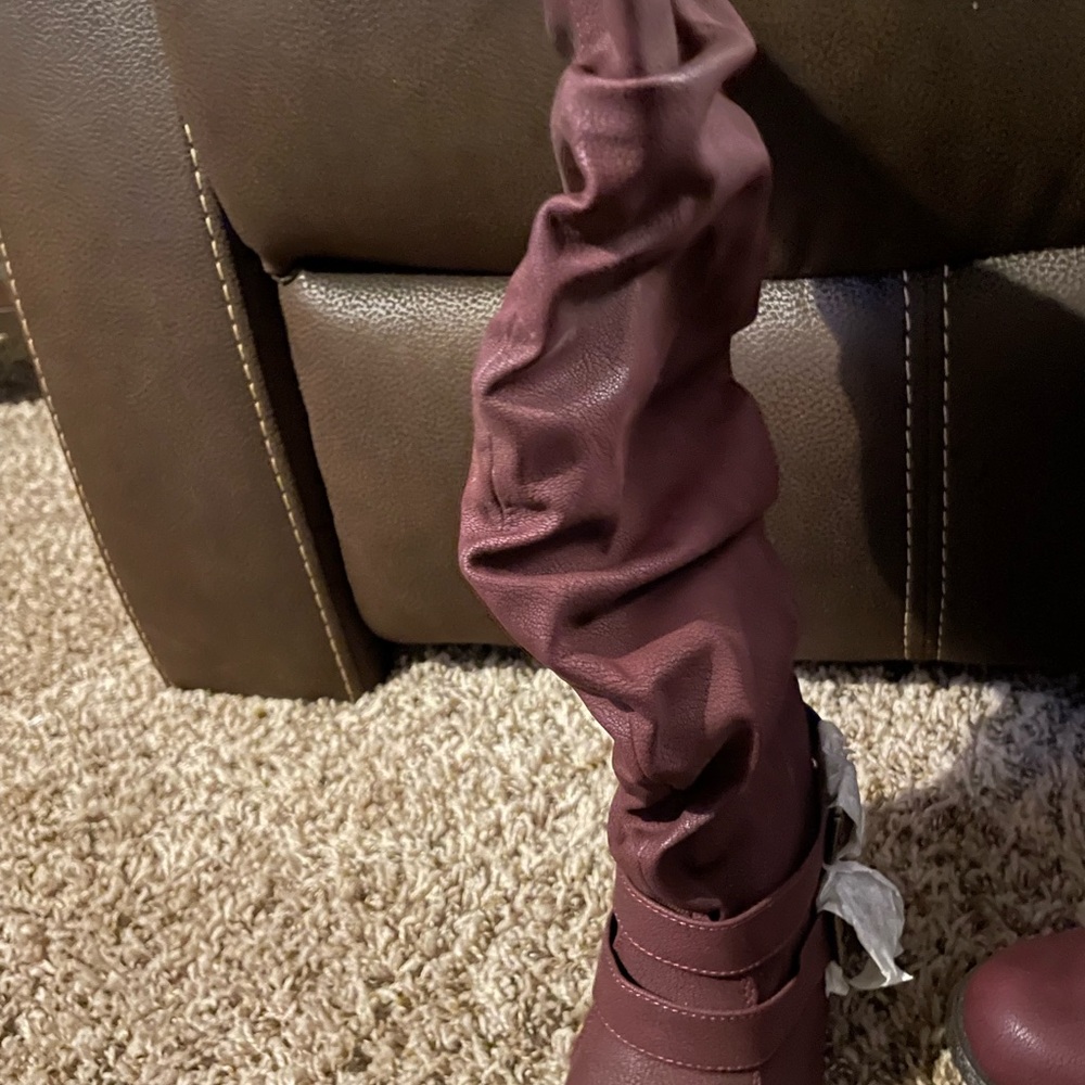 Maroon Colored Boots